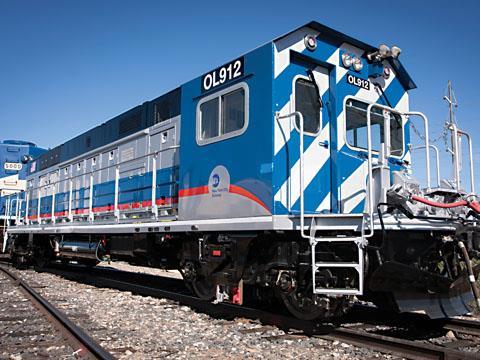 MotivePower diesel-electric locomotive for MTA New York City Transit works trains.