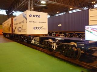 VTG intermodal container wagon.