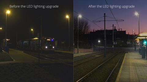 Signify has upgraded the platform lighting on the Sheffield Supertram network