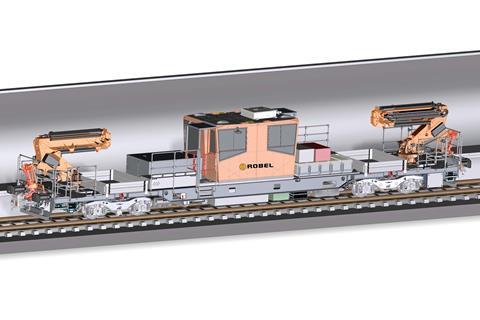 Muenchen U-Bahn Robel track maintenance vehicle impression