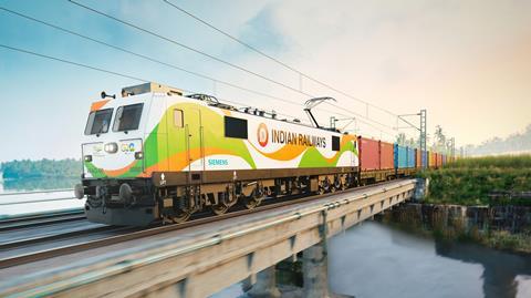 Indian Railways Siemens 9000 hp locomotive