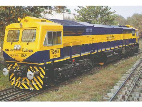 Indian Railways twin-cab WDG4D locomotive.