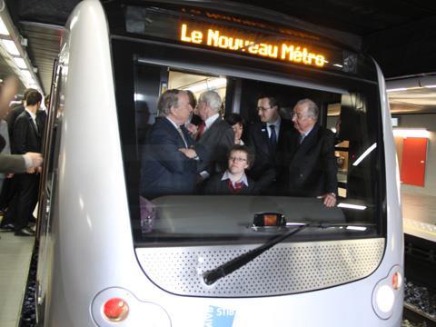 King Albert II on Brussels metro train.