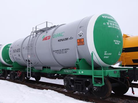 United Wagon Co's TikhvinChemMash has delivered 20 chemical tank wagons to Metafrax.