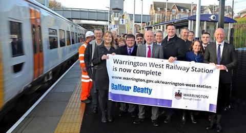 Warrington West station opening