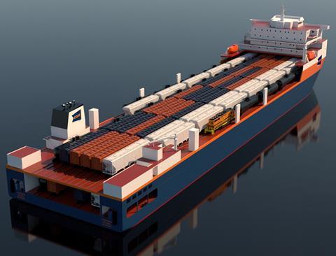 Impression of train ferry ordered for CG Railway’s route across the Gulf of Mexico.