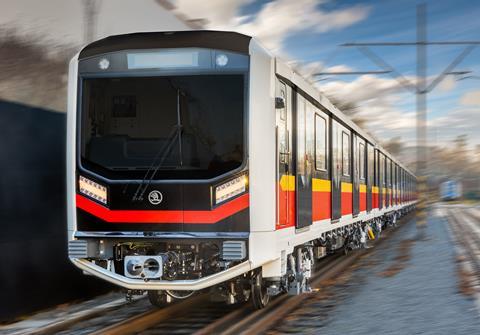 Warszawa metro Skoda Varsovia train