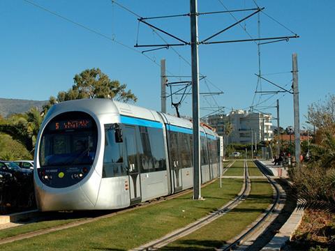 Tram services in Athens are currently operated using Sirio trams supplied by AnsaldoBreda (photo: Artemis Klonos).