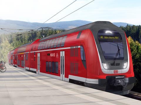 Impression of Bombardier Transportation Twindexx electric multiple-unit for DB Regio.