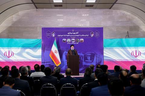 Two extensions of the Tehran metro network have been formally inaugurated by President Ebrahim Raisi.
