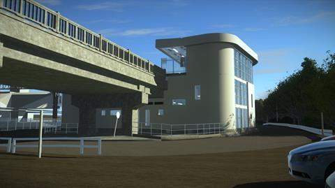 Bletchley East West Rail station impression