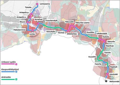 Vantaa tram map