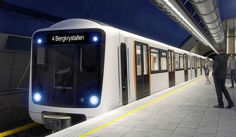 Oslo metro CAF M4000 train impression (Image Sporveien) (1)