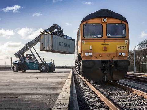 GB Railfreight container train