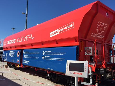 Advanced subsystems and materials selected to highlight possible technology options are included in the Legios Clever demonstrator wagon.