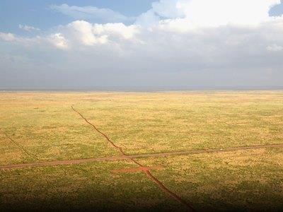 Work has started on setting out the alignment for the Roy Hill iron ore railway. (Photo RHIO)