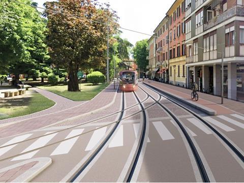 Bologna tramway impression (Image Comune di Bologna)