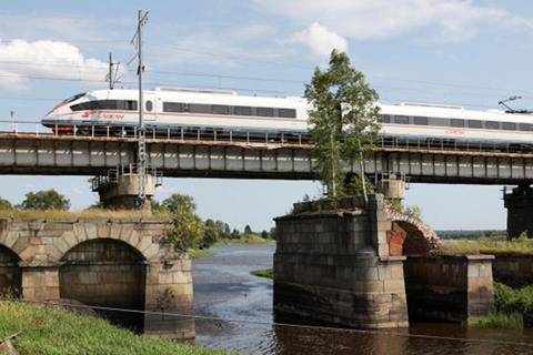 Russian Railways Sapsan train.