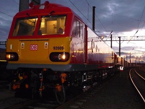 DB Schenker trial High Speed 1 loaded freight train at Wembley