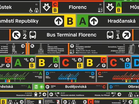 ROPID has selected a team of graphic studio Side2, A69 architects and the typographic studio Superior Type as the winner of an international competition to produce a unified information system for public transport in the Greater Praha region