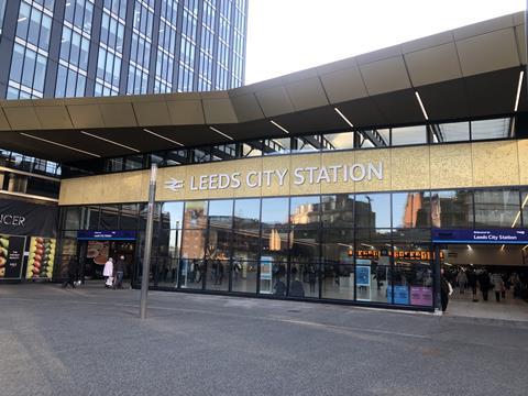 Facade at Leeds station