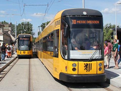 Opening of Dresden tram Line 10 extension (Photo: DVB).