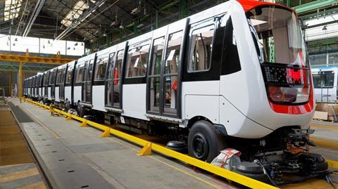 Lille metro trainset being assembled at Alstom’s Valenciennes-Petite Forêt site Photo Alstom, Samuel Dhote)