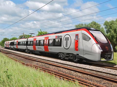 Stadler is to supply seven three-car and 17 four-car ‘trimode’ Flirt UK multiple-units capable of operation on diesel, 25 kV 50 Hz and battery power.