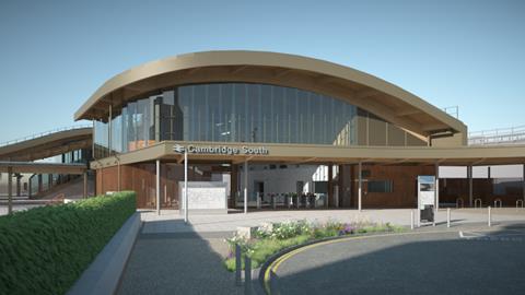 Cambridge South station visualisation (Image Network Rail)