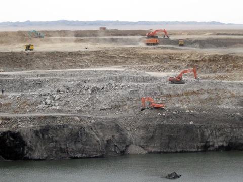 Tavan Tolgoi coal mine excavators