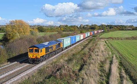 GB Railfreight Felixstowe to Daventry service