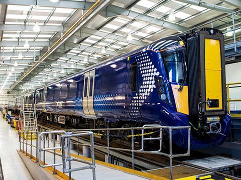 Two Class 385 EMUs have been moved from the UK to Germany for dynamic behaviour tests. The trials are being funded by Hitachi Rail Europe and supported by DB Systemtechnik from its base in Minden.