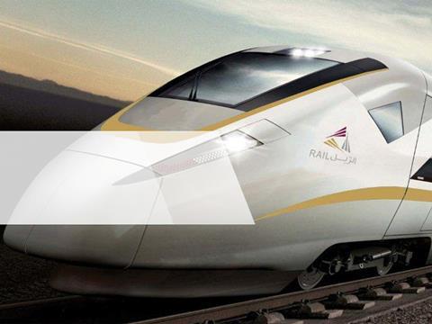 Impression of Qatar Rail long-distance train.