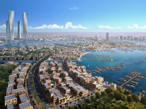 The city of Lusail is being developed on a waterfront site to the north of Doha.
