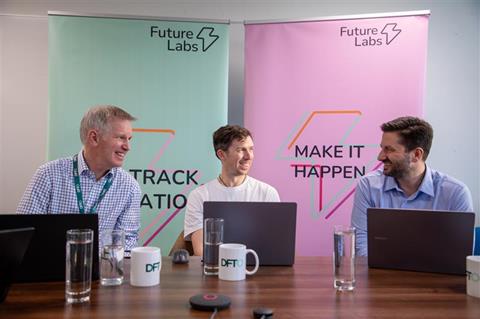Pictured_ Richard Harrison (DFTO’s Chief Financial Officer), Ross Welham (Future Lab’s Innovation Lead), and Danny Gonzalez (LNER’s Chief Digital & Innovation Officer).