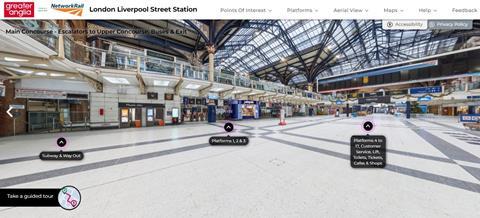 London Liverpool Street virtual tour (Image Greater Anglia)