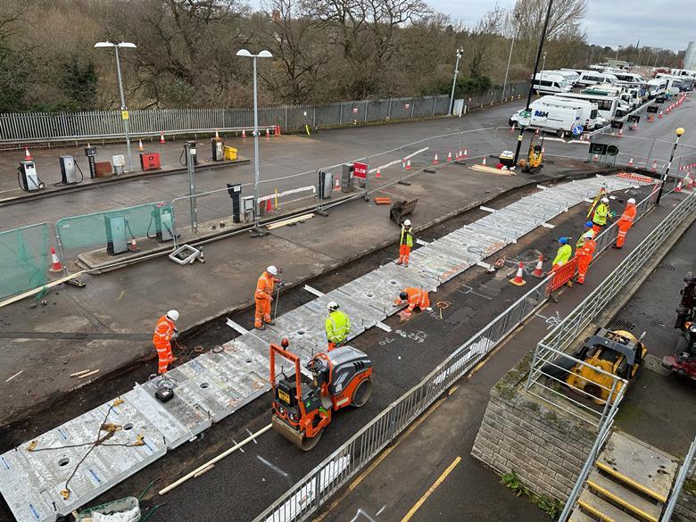 Very Light Rail ultra-thin tram track installed for load testing